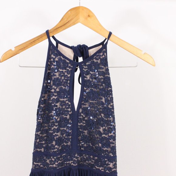 *Laura Navy Backless Maxi Dress - Picture 3 of 9